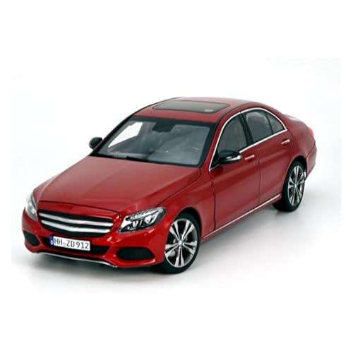 SYYANFEI Auto Modell 1:18 Für Cale Diecast Alloy Red 2015 Benz C200 Class Cars Classics Nostalgie-Souvenir Für Erwachsene, Statische Anzeige Jungen Mädchen Geschen von SYYANFEI