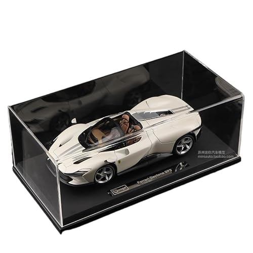 SYYANFEI Auto Modell 1:18 Für Ferrari SP3 Daytona-Automodell Aus Druckgussmetall, Legierungsautomodell, Erwachsene Sammlerstück Ornament-Spielzeug Jungen Mädchen Geschen(White) von SYYANFEI