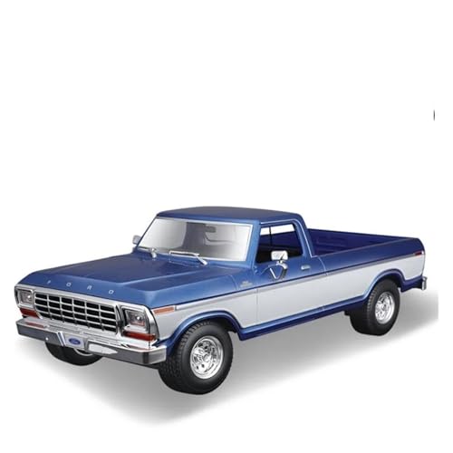 SYYANFEI Auto Modell 1:18 Für Ford F150 1979Pickup Auto Ford Pickup Diecast Model Edition Legierung Luxus Fahrzeug Modell Spielzeug Jungen Mädchen Geschen(Blau) von SYYANFEI