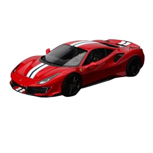 SYYANFEI Auto Modell 1:18 Für Handgefertigte Limited Edition Ferrari 488Pista Hardtop BBR Resin Car Model Hobbyist Collection Showcase Jungen Mädchen Geschen(Red 2 Hardtop) von SYYANFEI