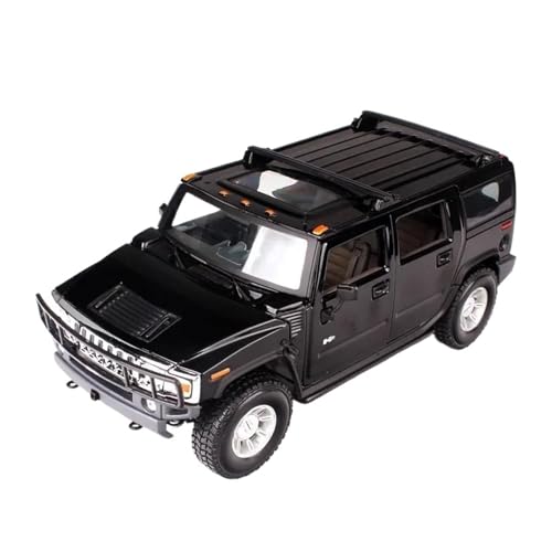 SYYANFEI Auto Modell 1:18 Für Hummer H2 SUV2003 Auto Druckgusslegierung Offroad-Modellauto Spielzeugsammlung Dekoration Kleinkinder Kinder Jungen Mädchen Geschenk(Schwarz) von SYYANFEI