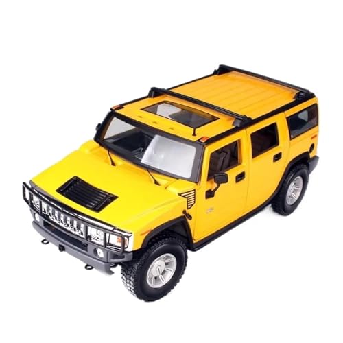 SYYANFEI Auto Modell 1:18 Für Hummer H2 SUV2003 Auto Druckgusslegierung Offroad-Modellauto Spielzeugsammlung Dekoration Kleinkinder Kinder Jungen Mädchen Geschenk(Yellow) von SYYANFEI