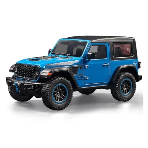 SYYANFEI Auto Modell 1:18 Für Jeeps Wrangler Rubicon Legierung Metall Diecast Modell Auto Sound Licht Dekoration Spielzeug Sammlung Kleinkinder Kinder Jungen Mädchen Geschenk(Blau) von SYYANFEI