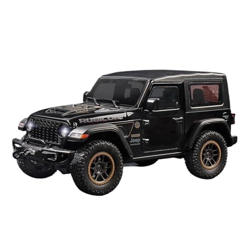 SYYANFEI Auto Modell 1:18 Für Jeeps Wrangler Rubicon Legierung Metall Diecast Modell Auto Sound Licht Dekoration Spielzeug Sammlung Kleinkinder Kinder Jungen Mädchen Geschenk(Schwarz) von SYYANFEI