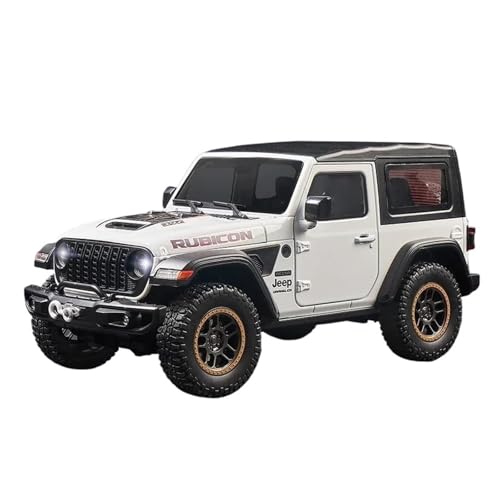 SYYANFEI Auto Modell 1:18 Für Jeeps Wrangler Rubicon Legierung Metall Diecast Modell Auto Sound Licht Dekoration Spielzeug Sammlung Kleinkinder Kinder Jungen Mädchen Geschenk(Weiß) von SYYANFEI