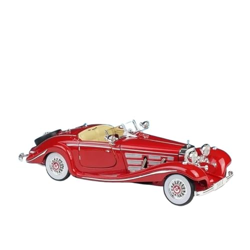 SYYANFEI Auto Modell 1:18 Für Mercedes-Benz1963 500K Oldtimer-Hochfahrzeug-Legierungsmodell, Bürodekoration, Enthusiasten-Sammlung Jungen Mädchen Geschen(Rot) von SYYANFEI