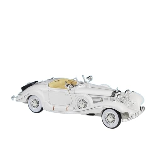 SYYANFEI Auto Modell 1:18 Für Mercedes-Benz1963 500K Oldtimer-Hochfahrzeug-Legierungsmodell, Bürodekoration, Enthusiasten-Sammlung Jungen Mädchen Geschen(Weiß) von SYYANFEI