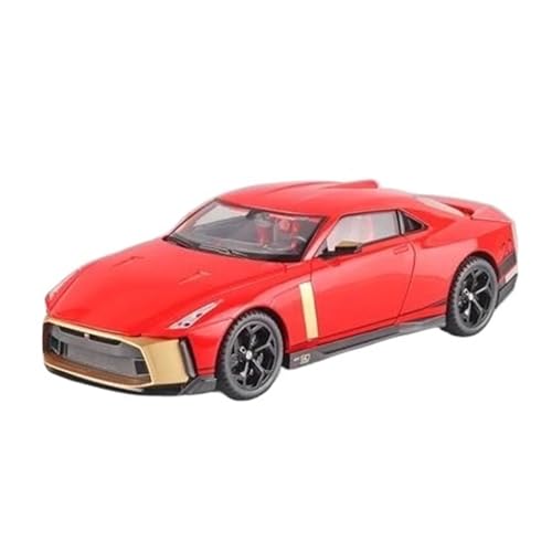 SYYANFEI Auto Modell 1:18 Für Niaasn GT-R GTR 50 Legierung Sportwagen Druckguss Metall Spielzeug Rennmodell Simulation Sound Und Licht Spielzeug Jungen Mädchen Geschen(Rot) von SYYANFEI