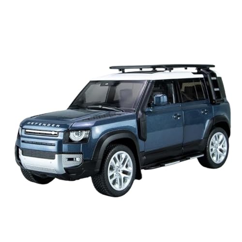 SYYANFEI Auto Modell 1:18 Für Range Rover Defender SUV Legierungs-Geländewagen Druckguss-Simulation Metallauto Sound Und Licht Jungen Mädchen Geschen(Blau) von SYYANFEI