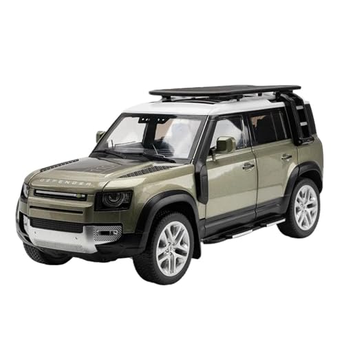 SYYANFEI Auto Modell 1:18 Für Range Rover Defender SUV Legierungs-Geländewagen Druckguss-Simulation Metallauto Sound Und Licht Jungen Mädchen Geschen(Grün) von SYYANFEI