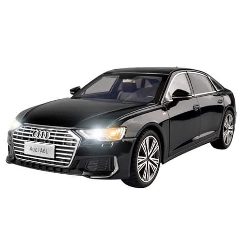 SYYANFEI Auto Modell 1:18 Für Special Edition Die-Cast Audi A6L Model Alloy Car Model Toy Enthusiasts Collection Display Jungen Mädchen Geschen(Schwarz) von SYYANFEI