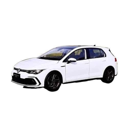 SYYANFEI Auto Modell 1:18 Für Volkswagen Golf R-Line 8. Generation Simulation Druckgussauto Metalllegierung Modellauto Sammlung Dekoratives Spielzeug Jungen Mädchen Geschen(Weiß) von SYYANFEI