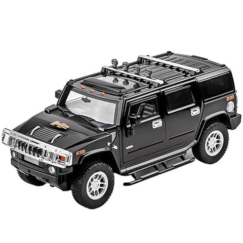 SYYANFEI Auto Modell 1:18 Hardcore-Offroad-Hummer-Automodell Legierung, Simulationsauto Spielzeugsammlung Ornamente Dekoration Jungen Mädchen Geschen(Schwarz) von SYYANFEI