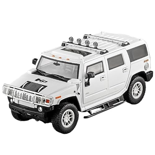 SYYANFEI Auto Modell 1:18 Hardcore-Offroad-Hummer-Automodell Legierung, Simulationsauto Spielzeugsammlung Ornamente Dekoration Jungen Mädchen Geschen(Weiß) von SYYANFEI