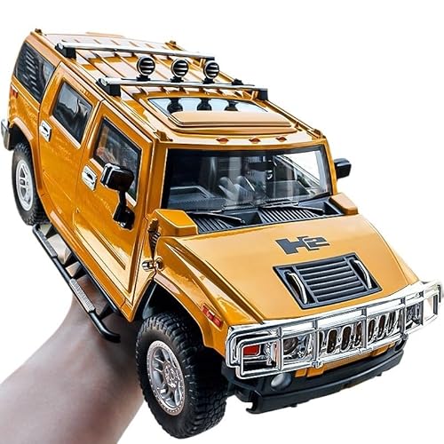 SYYANFEI Auto Modell 1:18 Hardcore-Offroad-Hummer-Automodell Legierung, Simulationsauto Spielzeugsammlung Ornamente Dekoration Jungen Mädchen Geschen(Yellow) von SYYANFEI