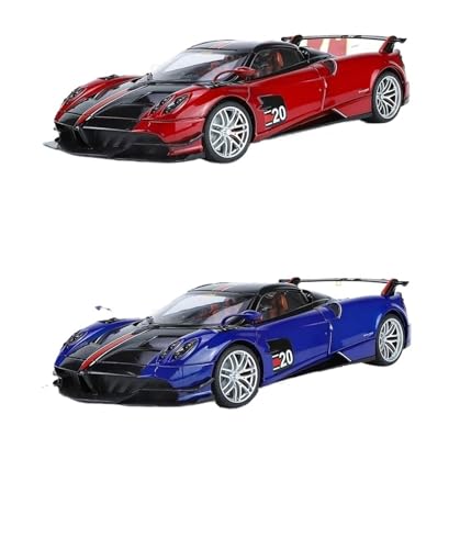 SYYANFEI Auto Modell 1:18 Pagani Huayra BC Blu Francia Candy Blue Enthusiast Series Dekoration Jungen Mädchen Geschen(Blau) von SYYANFEI