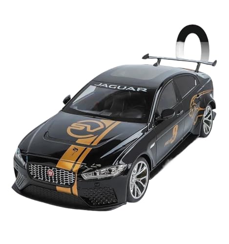 SYYANFEI Auto Modell 1:18 für Scale Jaguar XE SV Project 8 Alloy Fahrzeuge Diecast Metall SoundLight Toys Sammlerstück Jungen Mädchen Geschen(Schwarz) von SYYANFEI