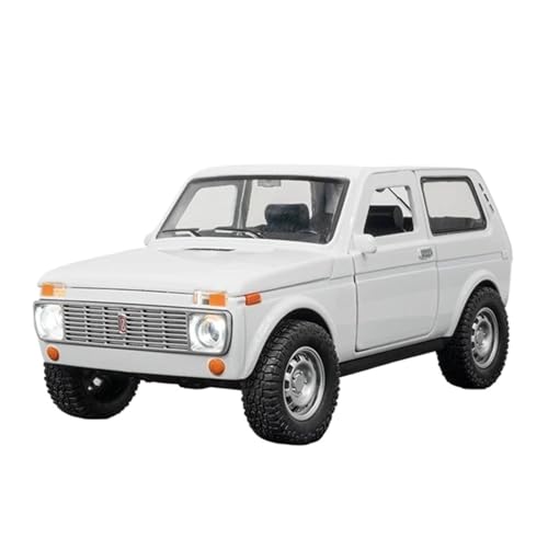 SYYANFEI Auto Modell 1:20 Für Lada NIVA Legierung Klassische Auto Modell Simulation Sound Und Licht Simulation Fertig Auto Sammlung Junge Jungen Mädchen Geschen(White) von SYYANFEI