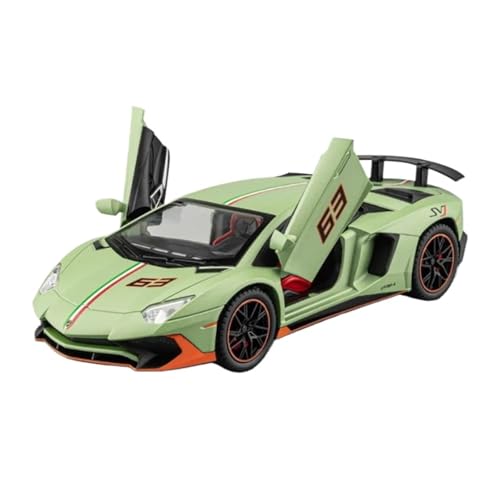 SYYANFEI Auto Modell 1:22 Für Aventador LP780-4 Legierung Sportwagen Diecast Metall Simulation Sound Und Licht Ziehen Auto Spielzeug B Jungen Mädchen Geschen(Grün) von SYYANFEI