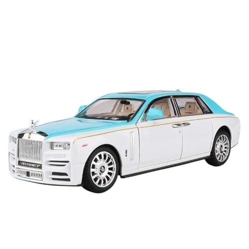 SYYANFEI Auto Modell 1:22 Für Rolls Royce Phantom Legierung Auto Diecast Spielzeug Metall Auto Modell Sammlung Simulation Sound Licht Jungen Mädchen Geschen(Blau) von SYYANFEI