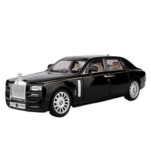 SYYANFEI Auto Modell 1:22 Für Rolls Royce Phantom Legierung Auto Diecast Spielzeug Metall Auto Modell Sammlung Simulation Sound Licht Jungen Mädchen Geschen(Schwarz) von SYYANFEI