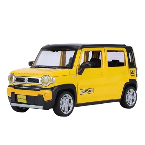 SYYANFEI Auto Modell 1:22 Für Suzuki Hustler, Legierungsautomodell, Druckguss-Geländewagen, Sound- Und Lichtsimulationssammlung Jungen Mädchen Geschen(Yellow) von SYYANFEI