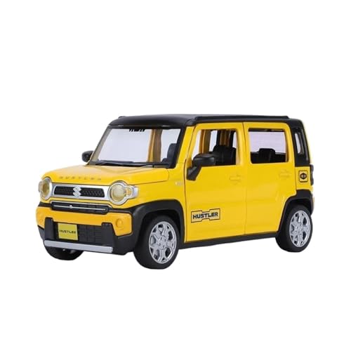 SYYANFEI Auto Modell 1:22 Für Suzuki Hustler SUV Legierung Auto Modell Diecast Off RoadVehicle Sound Licht Zurückziehen Spielzeug Sammlerstücke Kleinkinder Kinder Jungen Mädchen Geschenk(Yellow) von SYYANFEI