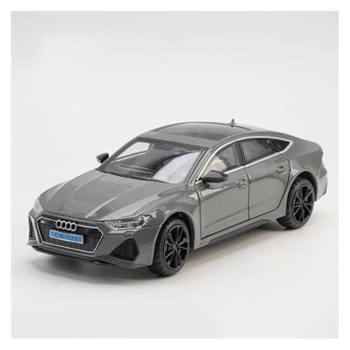 SYYANFEI Auto Modell 1:24 Für Audi RS7 Alloy Diecast Toy Cars Sound Light Opened Pull Back Shock Absorption Ornament Vehicles Jungen Mädchen Geschen(Grau) von SYYANFEI