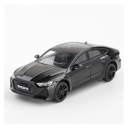 SYYANFEI Auto Modell 1:24 Für Audi RS7 Alloy Diecast Toy Cars Sound Light Opened Pull Back Shock Absorption Ornament Vehicles Jungen Mädchen Geschen(Schwarz) von SYYANFEI