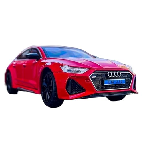 SYYANFEI Auto Modell 1:24 Für Audi RS7 Coupe Legierungsauto Druckguss Spielzeugfahrzeuge Metallautomodellsimulation Sound- Und Lichtkollektion Jungen Mädchen Geschen(Rot) von SYYANFEI