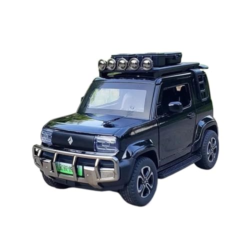 SYYANFEI Auto Modell 1:24 Für BAOJUN Yep Legierung Neue Energie Auto Druckguss Metall Spielzeug Geländewagen Auto Modell Simulation Sound Und Licht Jungen Mädchen Geschen(Schwarz) von SYYANFEI