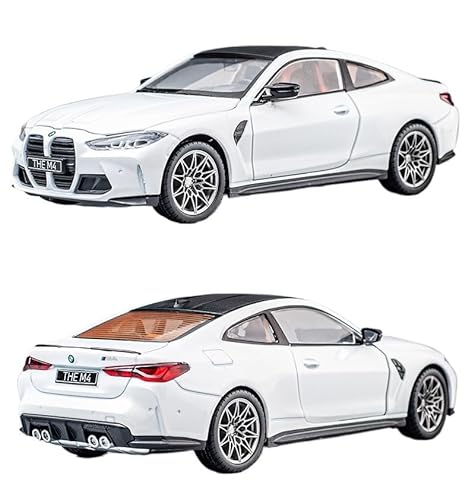 SYYANFEI Auto Modell 1:24 Für BMW M4 Performance Coupé-Legierungsspielzeugauto Aus Druckgussmetall, Ornamente, Automodell Für Erwachsene Jungen Mädchen Geschen(White) von SYYANFEI