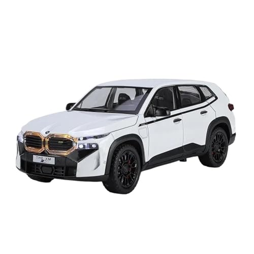 SYYANFEI Auto Modell 1:24 Für BMW XM SUV Legierung Sportwagen Metalldruckguss, Spielzeugfahrzeuge Modellsimulation Sound- Und Lichtkollektion Jungen Mädchen Geschen(Weiß) von SYYANFEI