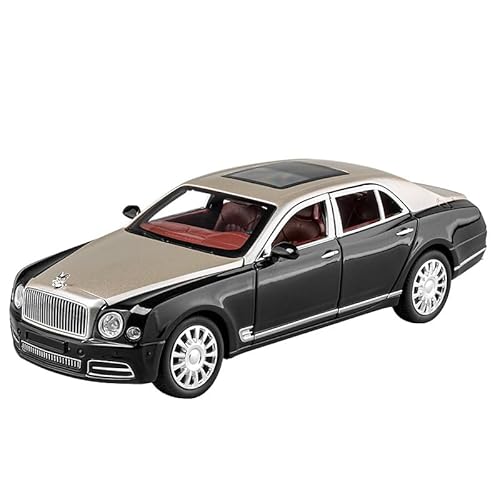 SYYANFEI Auto Modell 1:24 Für Bentley Mulsanne Alloy Continental Gt-Automodell Aus Druckgussmetall, Spielzeug-Sportwagen-Modellsammlung Jungen Mädchen Geschen(Yellow) von SYYANFEI