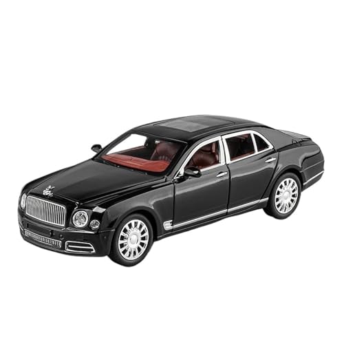 SYYANFEI Auto Modell 1:24 Für Bentley Mulsanne GT AlloyCar Toy Diecast Metal Sound Und Light Vehicle Simulation Collection Jungen Mädchen Geschen(Schwarz) von SYYANFEI