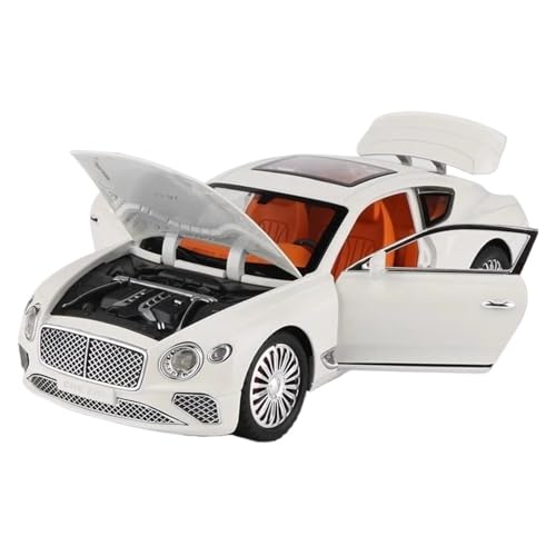 SYYANFEI Auto Modell 1:24 Für Continental GT Legierung Luxy Auto Diecasts Metall Auto Modell Simulation Sound Licht Sammlung Spielzeug Jungen Mädchen Geschen(Weiß) von SYYANFEI