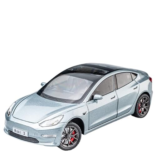 SYYANFEI Auto Modell 1:24 Für Druckgussmetall Tesla Model3 Legierung Modellauto Ornament Spielzeugauto Elektroauto Modellsammlung Spielzeugdekoration Jungen Mädchen Geschen(Grün) von SYYANFEI