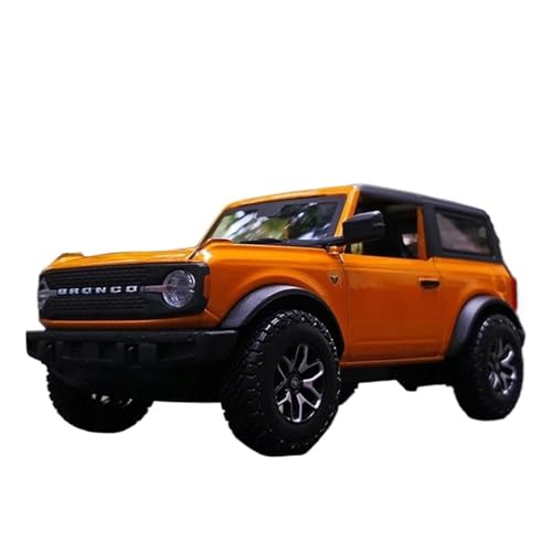 SYYANFEI Auto Modell 1:24 Für Ford Bronco Badlands 2021 Legierung Auto Simulation Druckguss Metall Spielzeug Off-Road Modell Sammlung Jungen Mädchen Geschen(Orange) von SYYANFEI