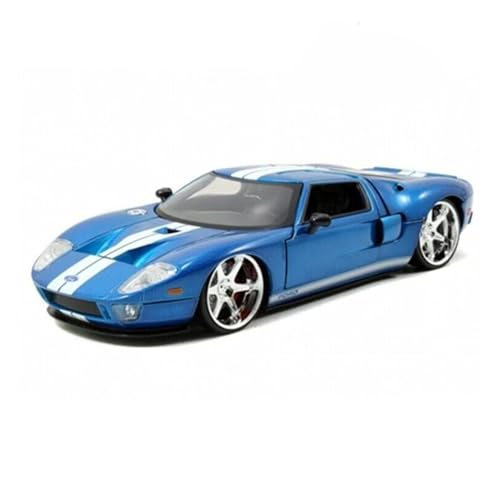 SYYANFEI Auto Modell 1:24 Für Ford GT Legierung Sportwagen Simulation Druckguss Metall Spielzeug Rennfahrzeuge Modellsammlung Jungen Mädchen Geschen(Blau) von SYYANFEI