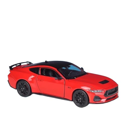 SYYANFEI Auto Modell 1:24 Für Ford Mustang GT2024 Legierung Sportwagen Diecast Metall Rennwagen Modell Simulation Sammlung Spielzeug Jungen Mädchen Geschen(Rot) von SYYANFEI