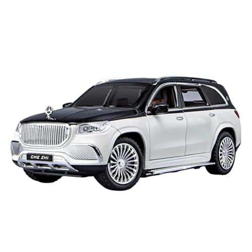 SYYANFEI Auto Modell 1:24 Für Gls600 Legierung Auto Modell Sound Und Licht Zurückziehen Spielzeug Auto Metall Geländewagen Sammlung Ornamente Kleinkinder Kinder Jungen Mädchen Geschenk(Weiß) von SYYANFEI