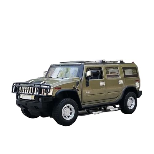 SYYANFEI Auto Modell 1:24 Für Hummer H2 SUV Legierung Auto Diecast Spielzeug Metall Geländewagen Auto Modell Hohe Simulation Sammlung Jungen Mädchen Geschen(Grün) von SYYANFEI