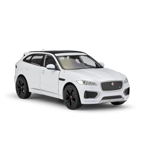 SYYANFEI Auto Modell 1:24 Für Jaguar F-PaceSUV Maßstab Diecast Modell Auto Spielzeug Metall Legierung Spielzeug Auto Erwachsene Souvenir Statische Anzeige Jungen Mädchen Geschen(Weiß) von SYYANFEI