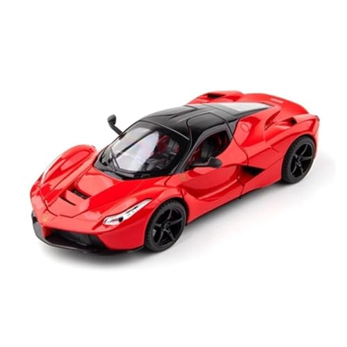 SYYANFEI Auto Modell 1:24 Für Laferrari Alloy Open Sports Car Druckguss Spielzeugfahrzeuge Metallautomodell Simulation Sound Und Licht Jungen Mädchen Geschen(Rot) von SYYANFEI