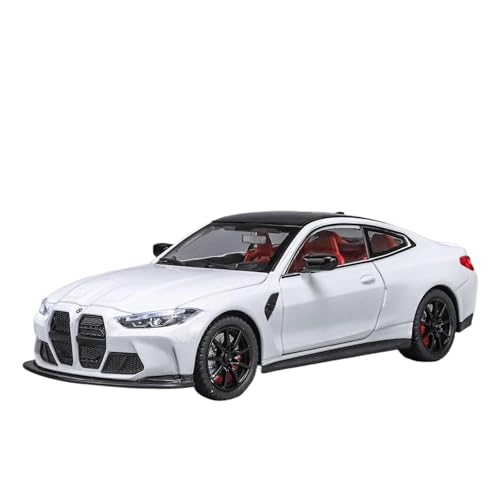 SYYANFEI Auto Modell 1:24 Für M4 G82 Coupe Legierung Sportwagen Modell Druckguss Metall Rennwagen Fahrzeuge Simulation Sound Licht Sammlung Jungen Mädchen Geschen(Weiß) von SYYANFEI