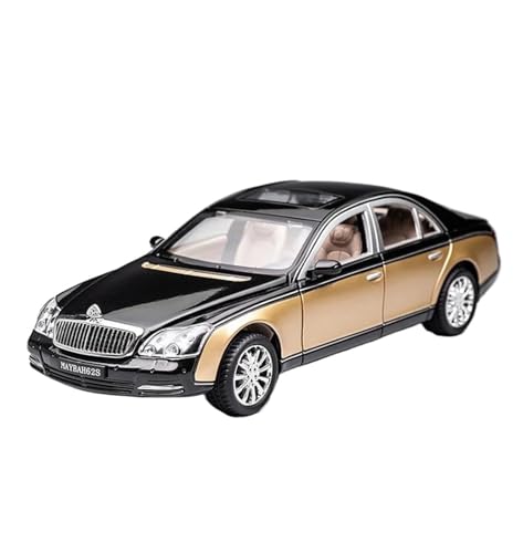 SYYANFEI Auto Modell 1:24 Für Maybach 62s S650 Classic Luxy Legierung Auto Druckguss Metall Spielzeug Fahrzeuge Modell Simulation Sammlung Spielzeug Jungen Mädchen Geschen(Schwarz) von SYYANFEI