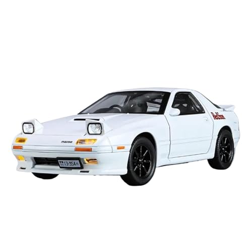 SYYANFEI Auto Modell 1:24 Für Mazda RX7 Legierung Super Sport Auto Modell Sound Und Licht Fertig Miniatur Fahrzeug Sammler Show Boys Jungen Mädchen Geschen(White) von SYYANFEI