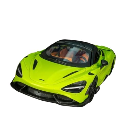 SYYANFEI Auto Modell 1:24 Für McLaren 765LT Legierung Sportwagen Druckguss Metall Auto Modell Simulation Sound Licht Spielzeug Sammlung Jungen Mädchen Geschen(Grün) von SYYANFEI