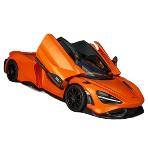 SYYANFEI Auto Modell 1:24 Für McLaren 765LT Legierung Sportwagen Modell Druckguss Spielzeug Fahrzeuge Metall Auto ModelCollection Jungen Mädchen Geschen(Orange) von SYYANFEI