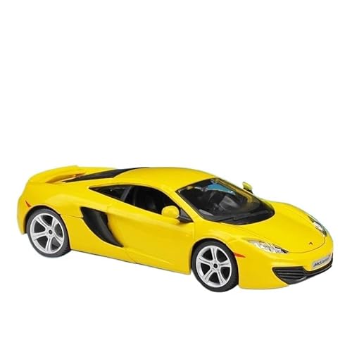 SYYANFEI Auto Modell 1:24 Für Mclaren MP4-12C Legierung Sportwagen Diecast Metall Spielzeug Rennwagen Modell Simulation Hobbyist Showcase Sammlung Jungen Mädchen Geschen(Yellow) von SYYANFEI